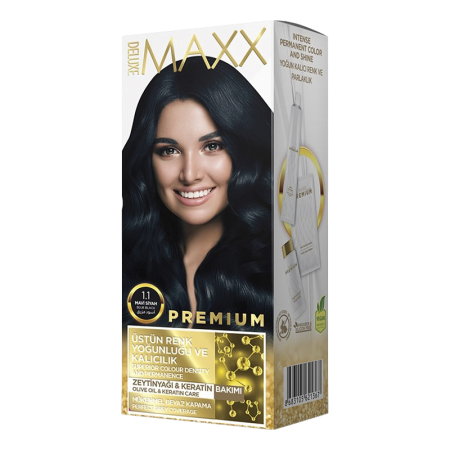Крем Краска Для Волос Maxx Deluxe Premium 11 Иссиня Черный
