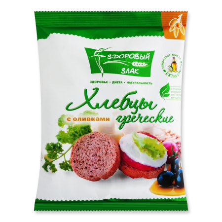 Хлебцы с Оливками Греческие Здоровый Злак м/у 100г