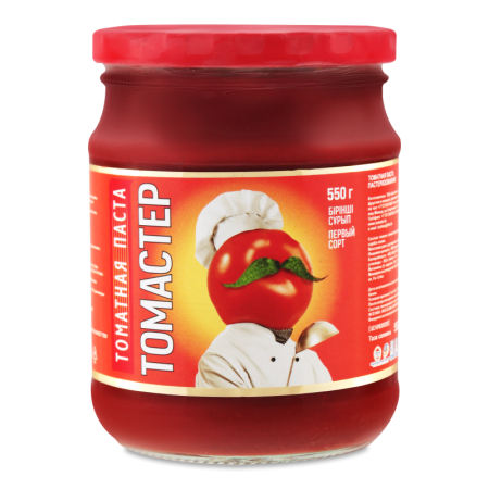 Паста Томатная Пастеризованная Томастер с/б 550г