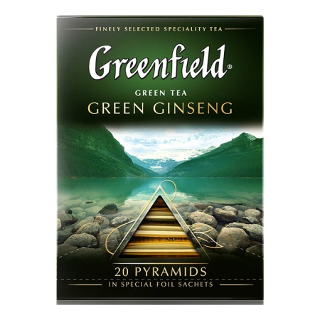 Чай Greenfield Green Ginseng Зел 20пирамид Кор