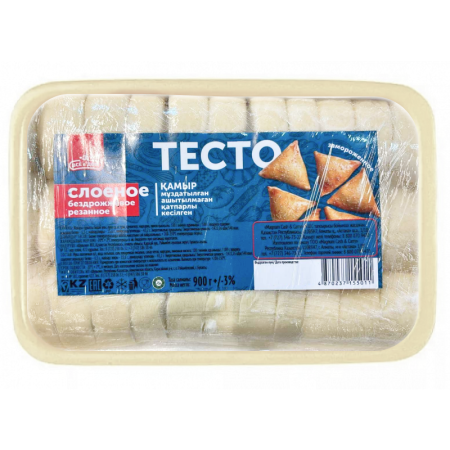 Тесто Всё в Дом слоеное резаное 900гр Пленка