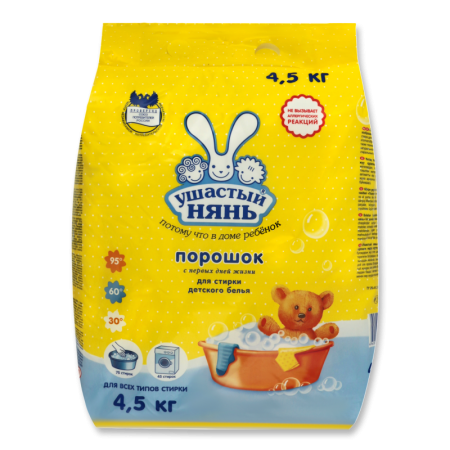 Порошок Стир Ушаcтый Нянь д/дет Белья 4,5кг п/п