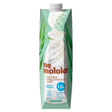 Напиток ne Moloko рисовое/класс/лайт 1,5% 1л Tвa