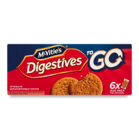 Печенье из Цельнозерновых Злаков Digestives to go mcvitie`s к/у 6х29.4г