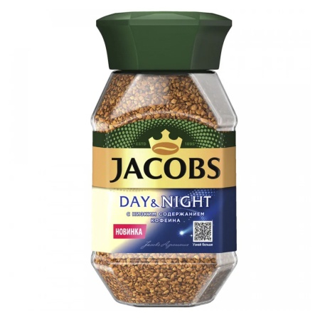 Кофе Jacobs day&night Нат Растворимый Сублимированный 95г с/б