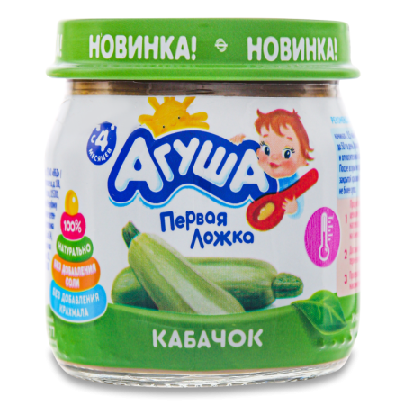 Пюре Для Детей от 4мес Кабачок Агуша с/б 80г