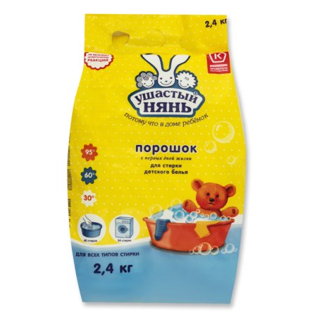Порошок Стир Ушастый Нянь д/дет Белья 2,4кг п/п