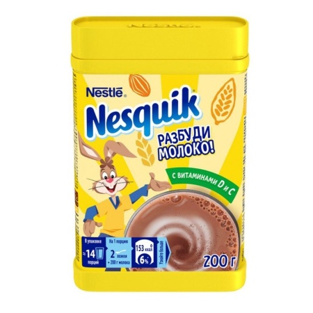 какао-напиток Nesquik Быстрорастворимый Обогащенный 200гр Бан