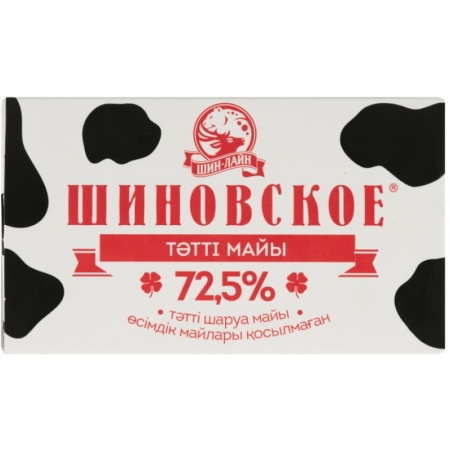 Масло Шиновское Сладкосливочное 72,5% 180гр Кор