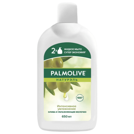 Жидкое Мыло Palmolive Натурэль Интенсивное Увлажнение Олива и Увлажняющее Молочко 650мл фл
