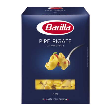Макароны Barilla Pipe Rigate 91 450гр Кор