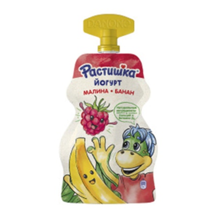 Йогурт Растишка малина-банан 70гр ch/p