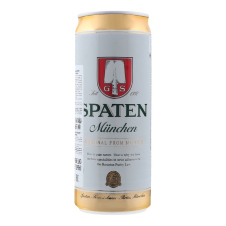 Пиво 0.5л 5.2% Светлое Пастеризованное Munchen Spaten ж/б