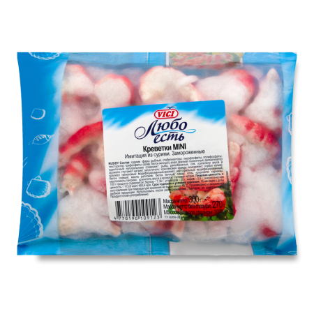 Креветки Имитация из Сурими Замороженные Mini Любо Есть Vici м/у 300г