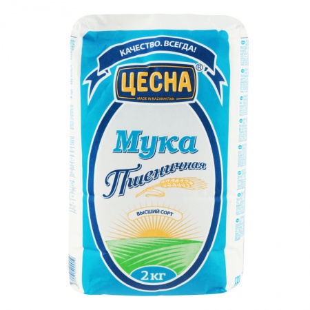 Мука Пшеничная Хлебопекарная Высшего Сорта Цесна м/у 2кг