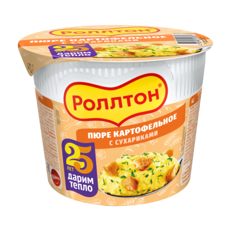 Пюре Роллтон б/п Сухарики 40гр Стак