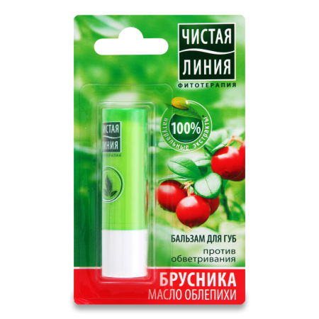 Бальзам д/губ Чистая Линия Против Обветривания 4гр бл/у