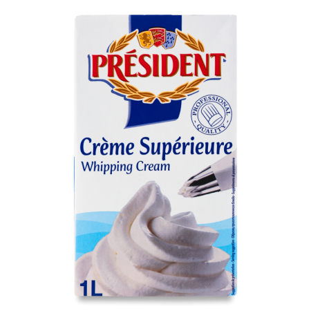 Продукт Сливочный 35.1% Ультрапастеризованный Сливки Кулинарные President т/п 1л