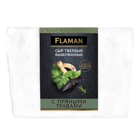 Сыр Flaman Твердый Выдержанный с Пряными Травами 40% 200гр Сыр Flaman Твердый Выдержанный с Пряными Травами 40% 200гр