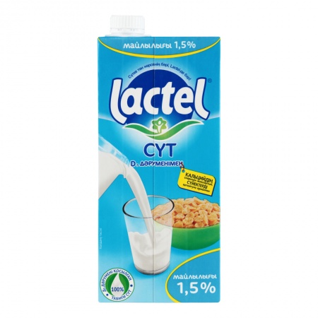 Молоко 1.5% Ультрапастеризованное с Витамином d3 Lactel т/п 1л