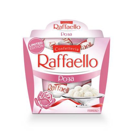 Конфеты Ferrero Raffaello Роза 150гр Кор