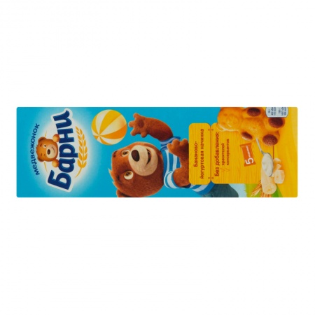 Пирожное Бисквитное с бананово-йогуртовой Начинкой Медвежонок Барни к/у 5x30г