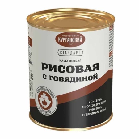 Каша Стандарт Особая Рисовая с Гов 340гр ж/б