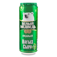 Пиво 0.45л 4.8% Светлое Пастеризованное Белый Медведь ж/б