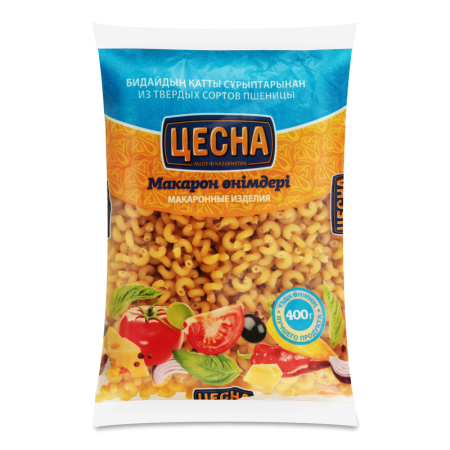 Макароны Цесна Виток 4,5мм 400гр п/п