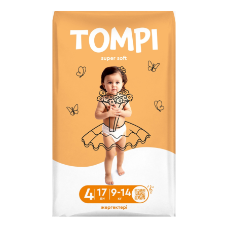 Подгузники Tompi Super Soft 4 9-14кг 17шт д гр/уп