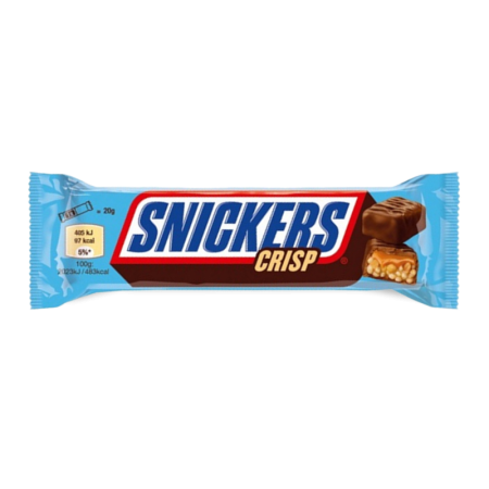 Батончик Шоколадный Snickers Crisp 60гр фл/п