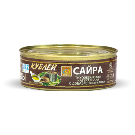 Сайра Кублей Тихоокеанская в/м 240гр ж/б
