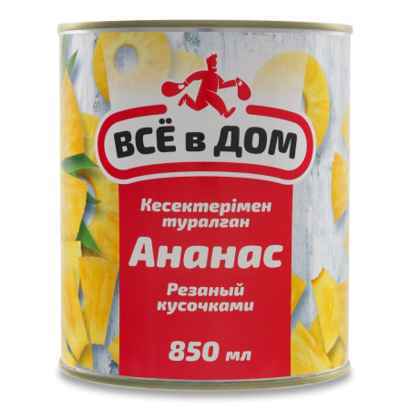 Ананасы в Сиропе Кусочками Всё в Дом ж/б 850мл