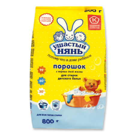Порошок Стир Ушастый Нянь 800гр п/п