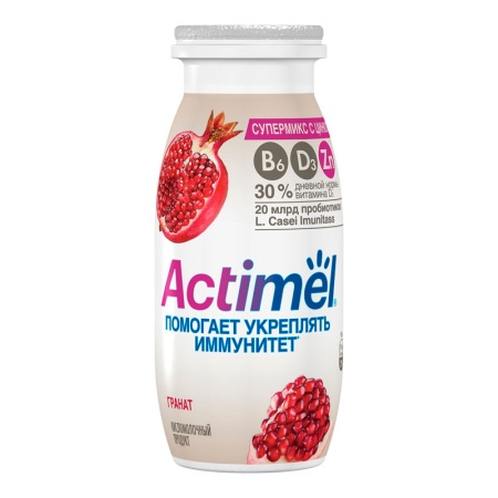 Напиток Питьевой Danone Actimel Гранат 95 гр п/б