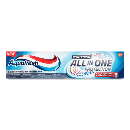 Паста Зубная Whitening All in One Protection Aquafresh 100мл