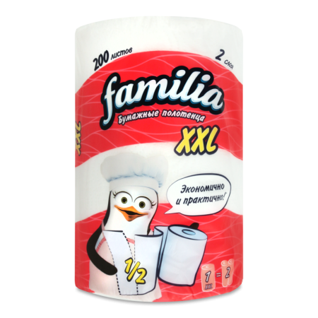 Полотенца Бумажные 2 Слоя Xxl Familia 1шт