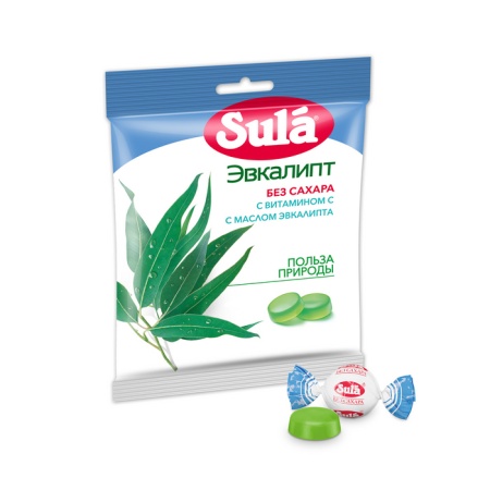 Леденцы Sula Эвкалипт б/сахара 60гр п/п