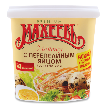 Майонез 67% с Перепелиным Яйцом Premium Махеевъ Ведро 800г