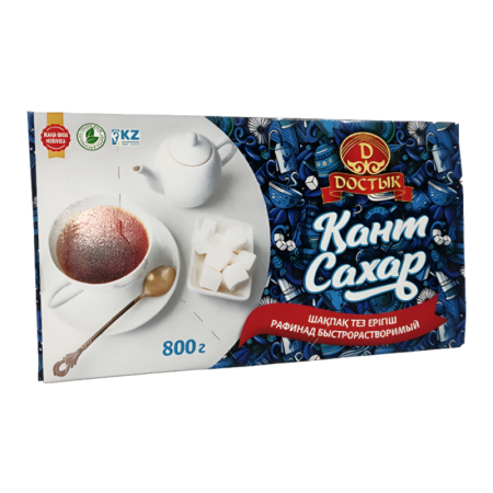 Сахар Достык Рафинад Быстрорастворимый 800гр Кор