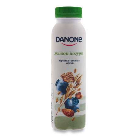 Йогурт 2.5% черника-овсянка-орехи Danone п/бут 270г