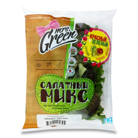 Зелень mrs.green Салатный Микс красный+зеленый 120гр фл/п