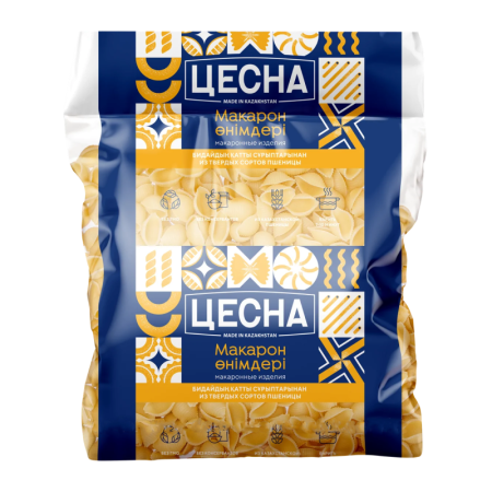 Макароны Цесна Ракушки 1,6кг Меш