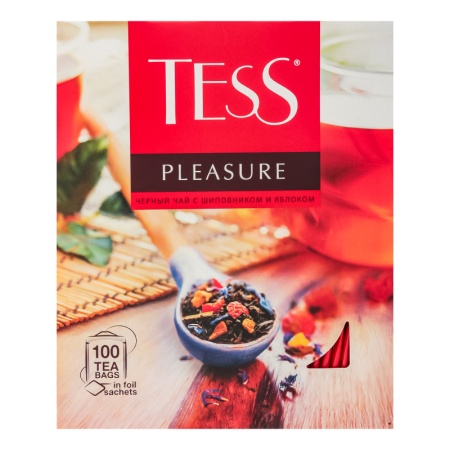 Чай Черный Байховый с Ароматом Тропических Фруктов и Растительными Компонентами Pleasure Tess к/у 100х1.5г