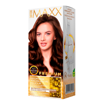 Крем Краска Для Волос Maxx Deluxe Premium 6 7 Темно Русый  Коричневый