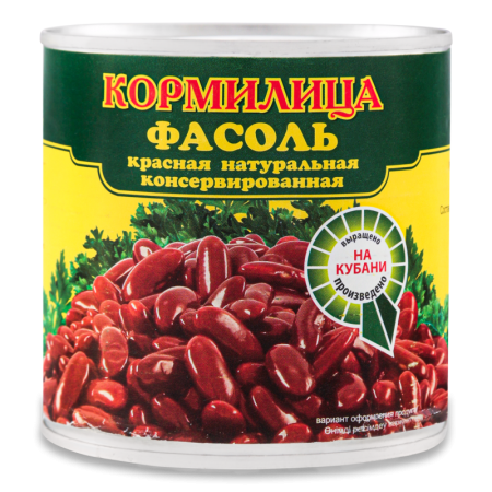 Фасоль Красная Натуральная Консервированная Кормилица ж/б 425мл