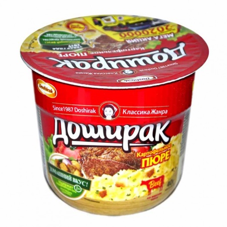 Пюре Доширак Картоф со Вкусом Мяса 40гр Стак Пюре Доширак Картоф со Вкусом Мяса 40гр Стак