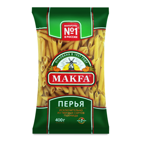 Макароны Makfa Перья Любительские 400гр п/п