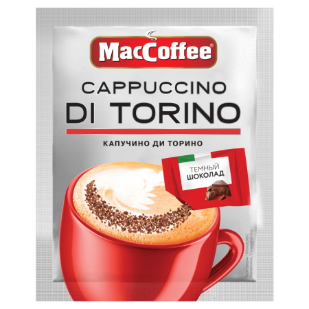 Кофе Maccoffee Cappuccino di Torino с Темн Шок 25,5гр Стик