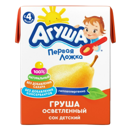 Сок Для Детей от 4мес Осветленный Груша Агуша т/п 200мл